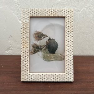 New bone horn wood carved Moroccan style picture frame gold gilded